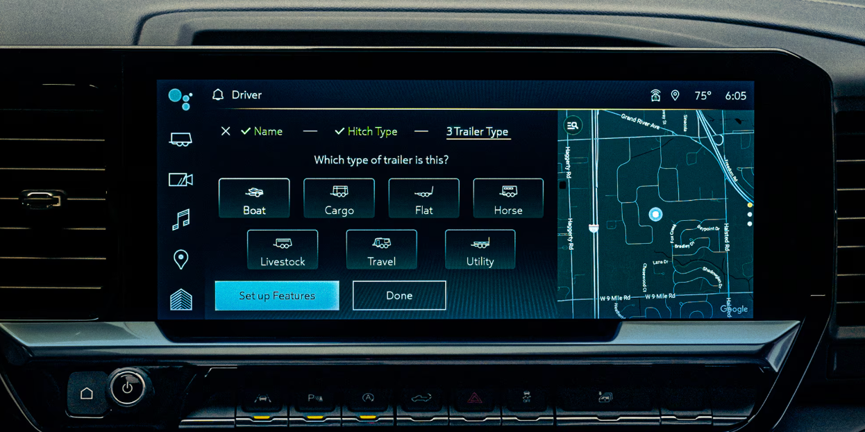 Dashboard display of 2026 Silverado 2500HD for sale near Dallas, TX