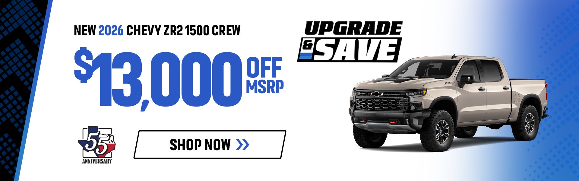 New 2026 Chevy 1500 Crew Offer Weatherford